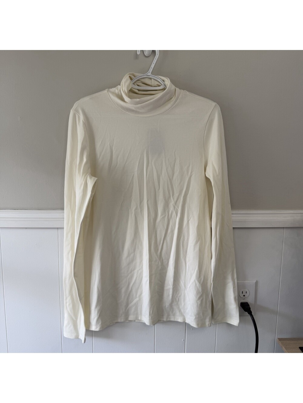 Peruvian Connection Ivory Extreme T-neck Turtleneck Sz L NWT